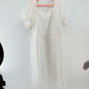 Elegant White Kids Formal Dress